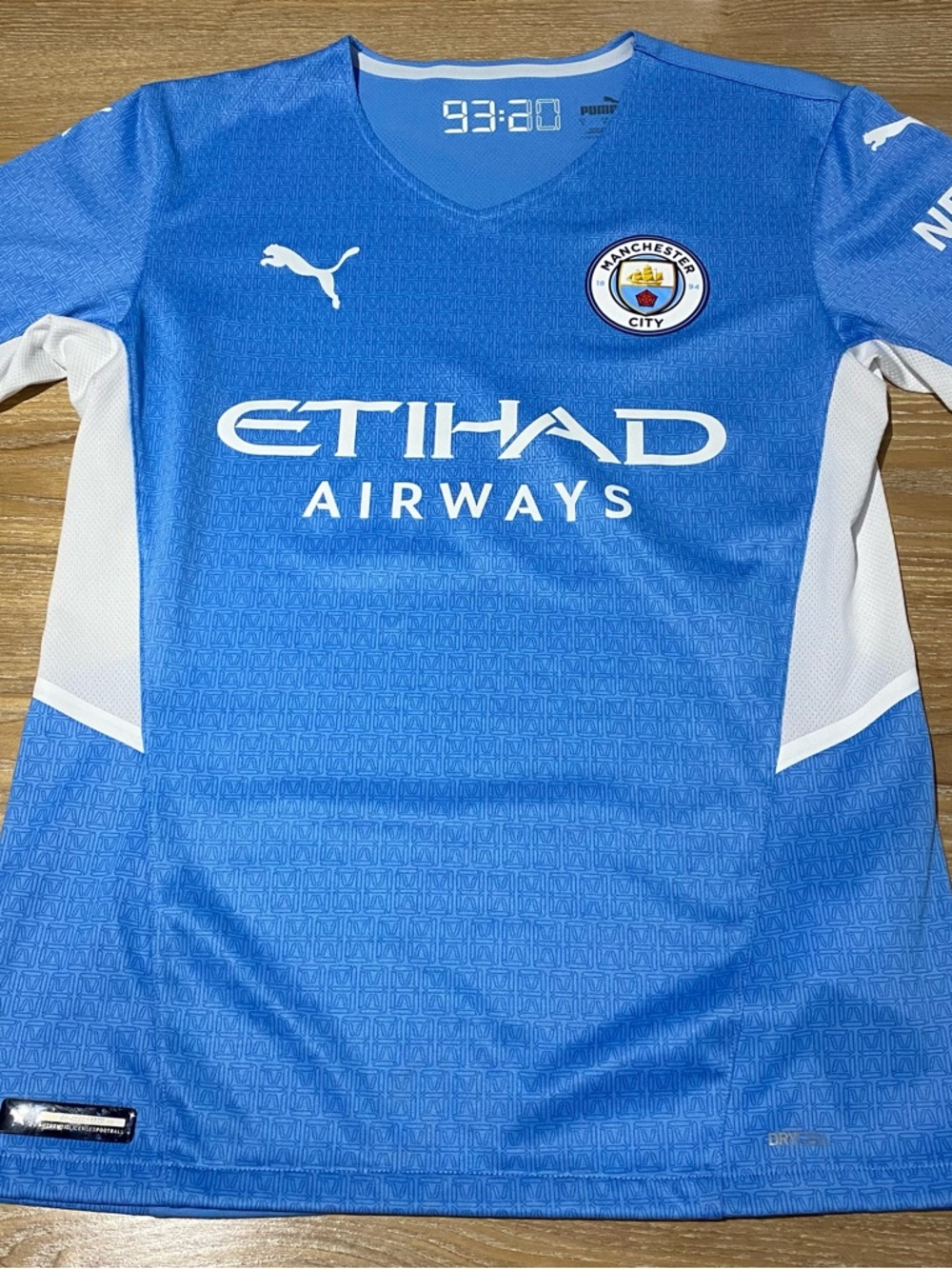 Puma Manchester City Men 21/22  Authentic Home Jersey - Sky Blue